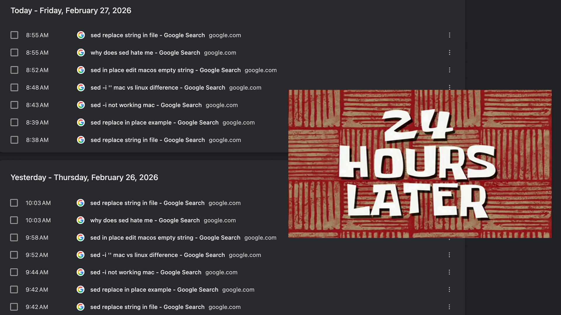 terminal history shame